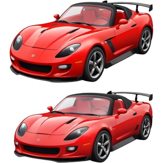 group of four sports cars emoji