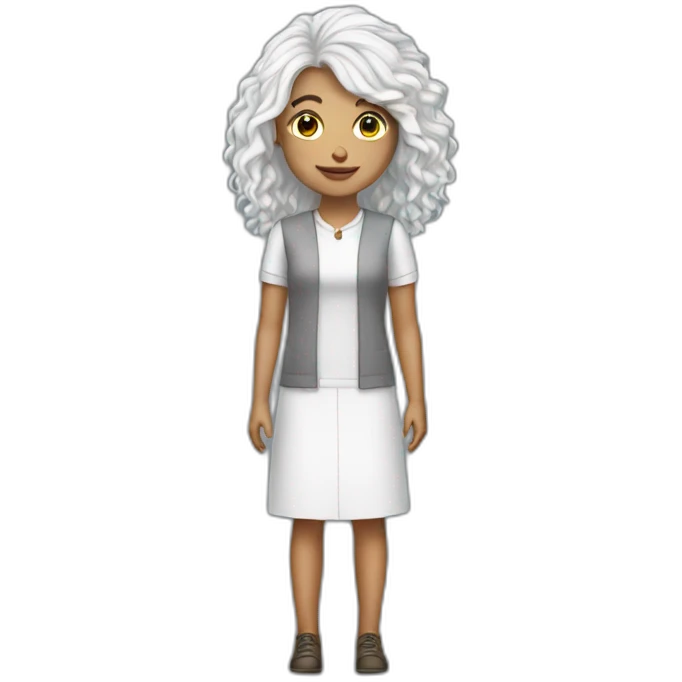 it programmer-girl white hair emoji