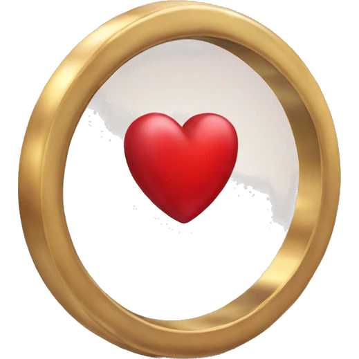 Wedding ring and heart emoji