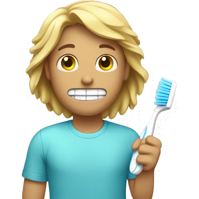 brushing teeth emoji
