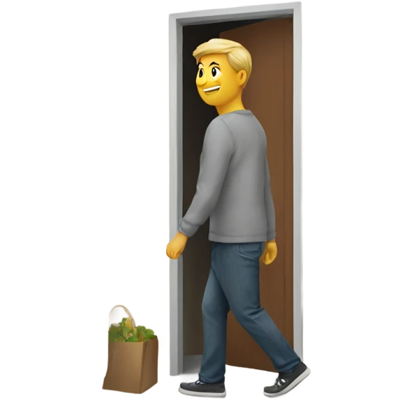 Person walking out the door  emoji