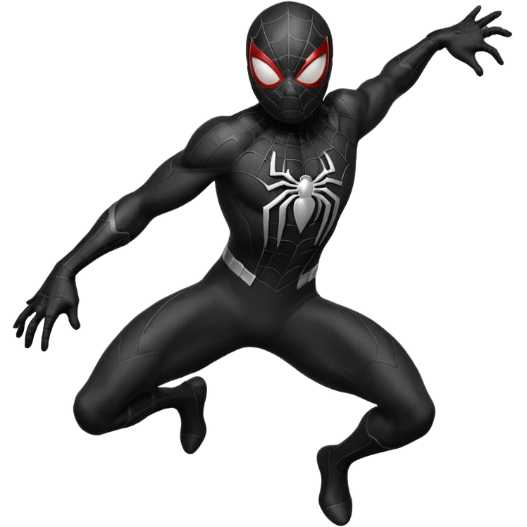 Black spider man emoji