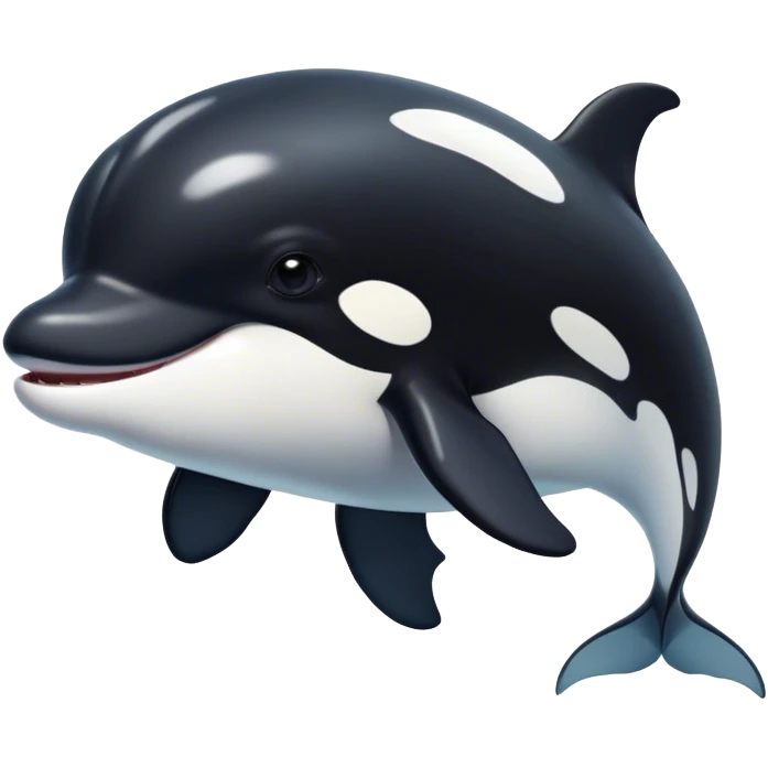 A cute killer whale whit  emoji