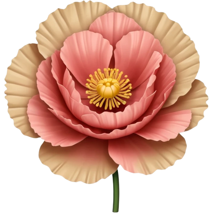 Carnation poppy beige light rose emoji