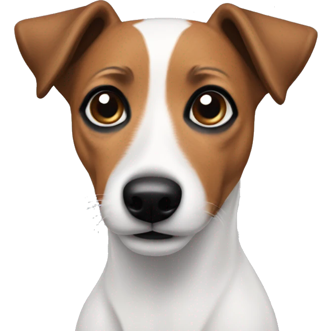 Jack Russel with black ears emoji