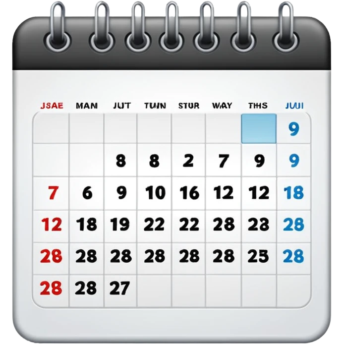 calendar NO days emoji