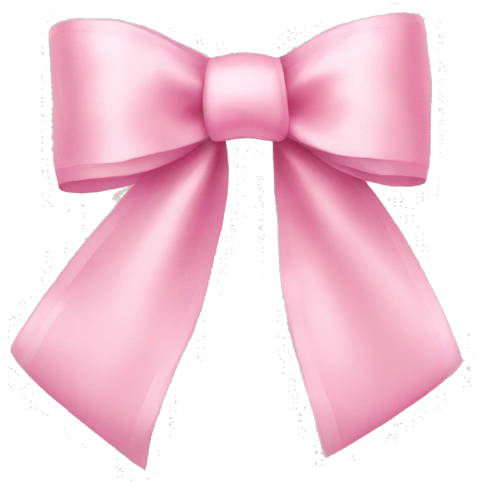 light pink ribbon bow emoji