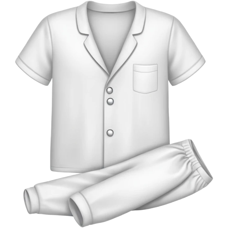 White pajamas no person wearing them emoji