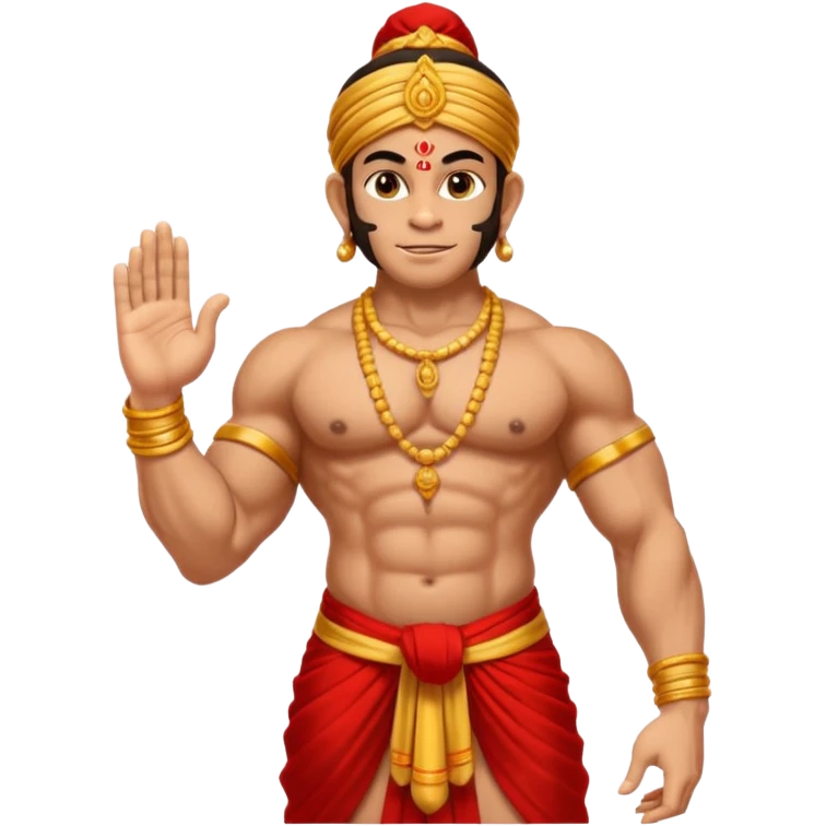 Hanuman ji god giving blessings with his one hand  emoji