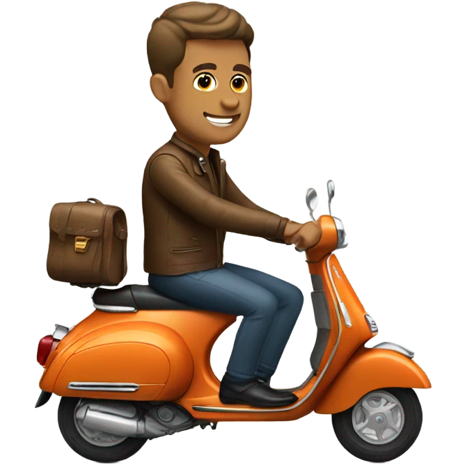 man on vespa emoji