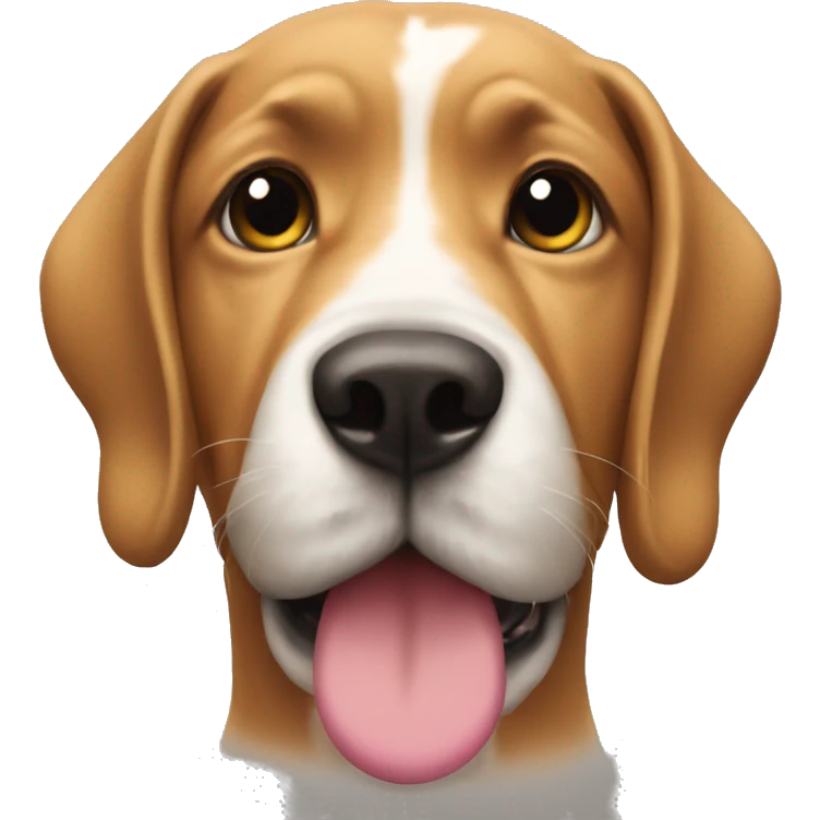 Dog with Ball head emoji