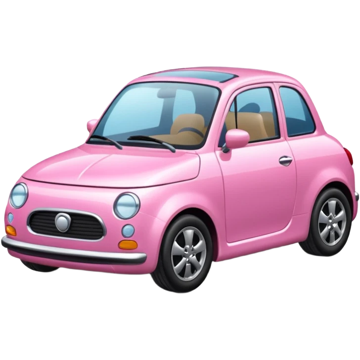 Car that is pink and cute emoji