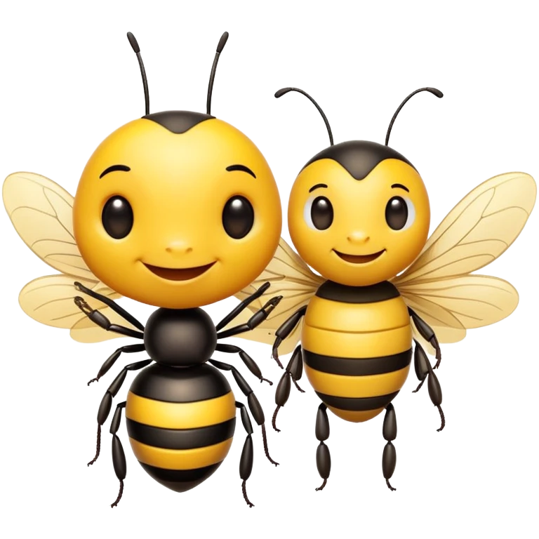 Ant in love with bumblebee  emoji
