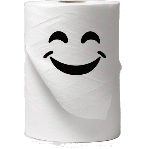 smile toilet paper roll emoji