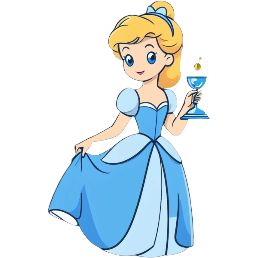 Cinderella with glass slipper emoji
