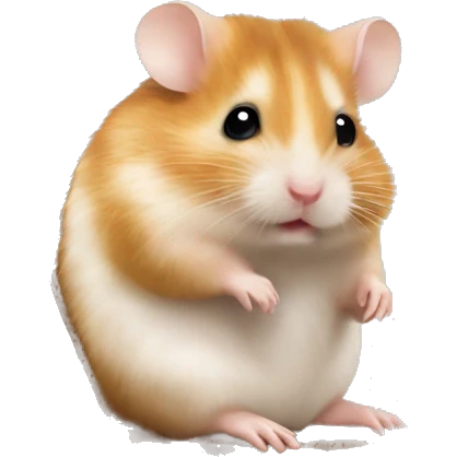 Hamster sitting on a baby dining chair emoji