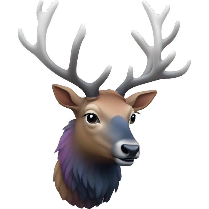 Multicolored elk  emoji