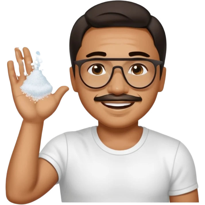 Salt baes hands as he does the salt thing emoji