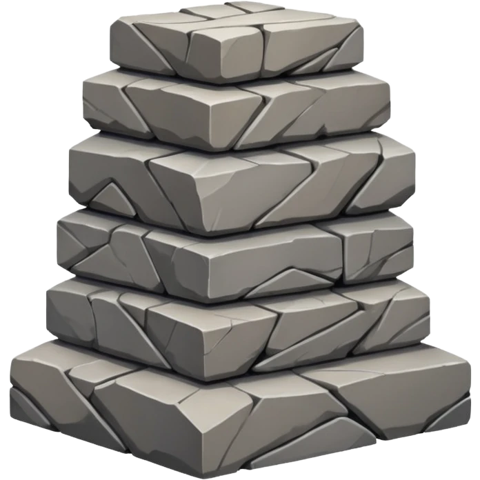 foundation made of stacked stones, early construction phase emoji