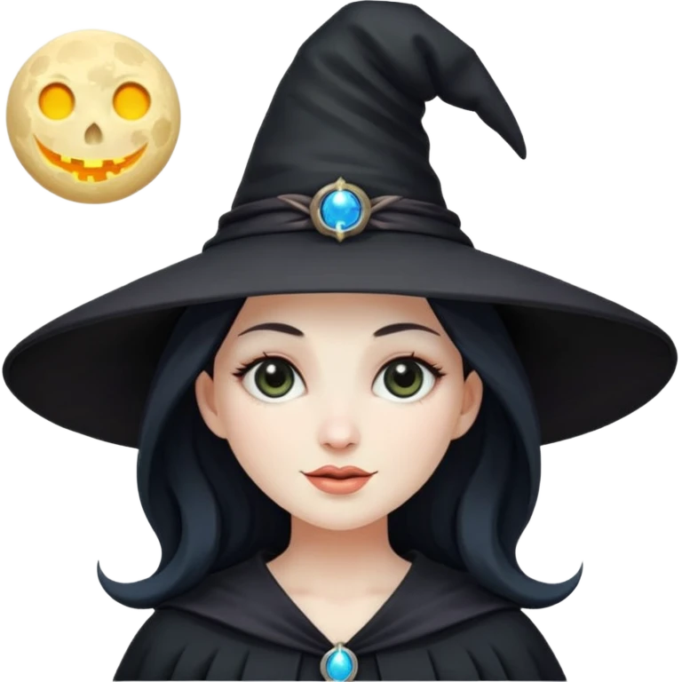 I want the moon to be a witch emoji