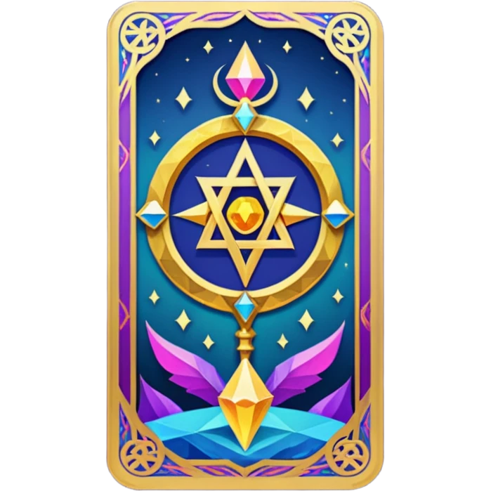 fantasy magic tarot card low poly emoji