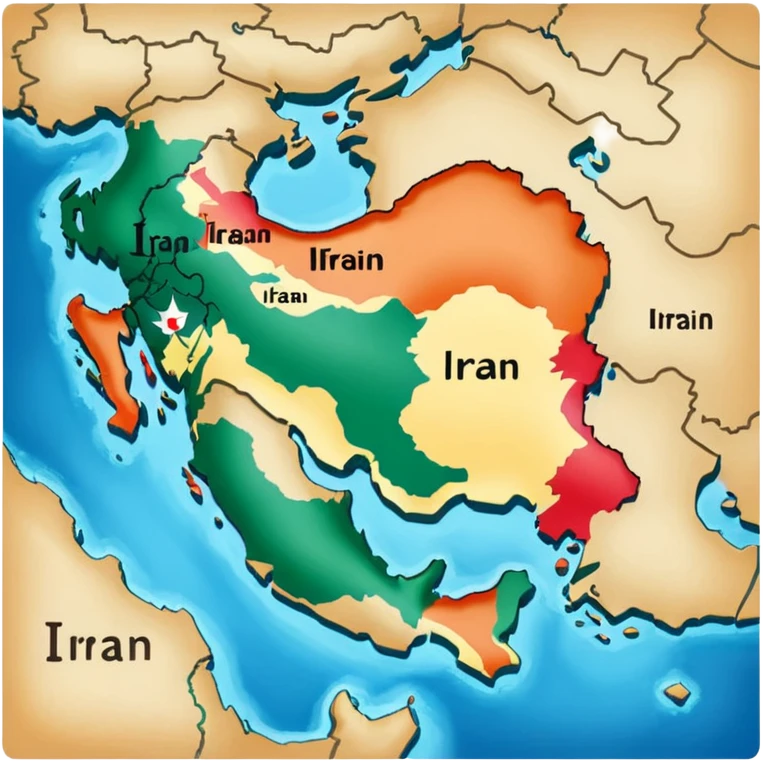 Map of iran emoji