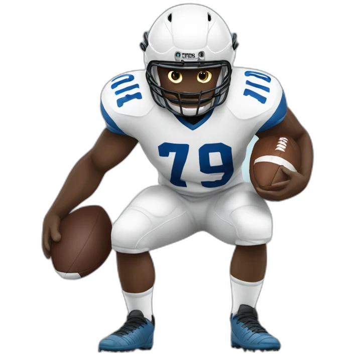 Football player with 11 number, african emoji