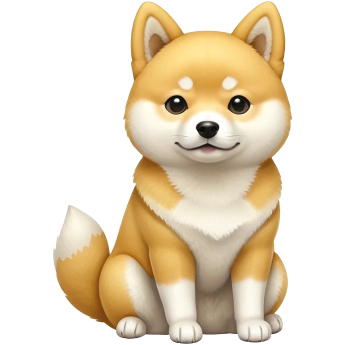 Yellow and white Shiba Inu emoji