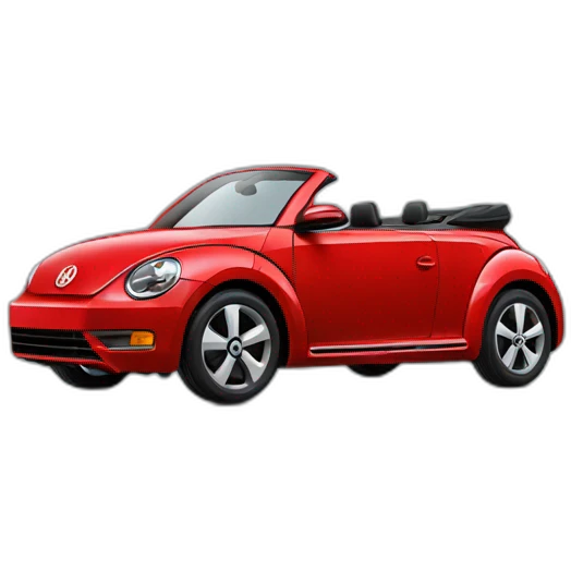 red-new-vw-bug-convertible emoji