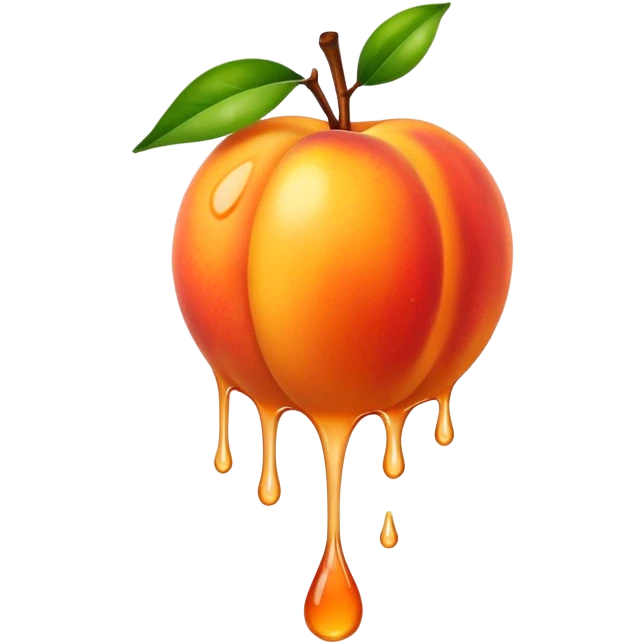 Dripping. Nectarine emoji