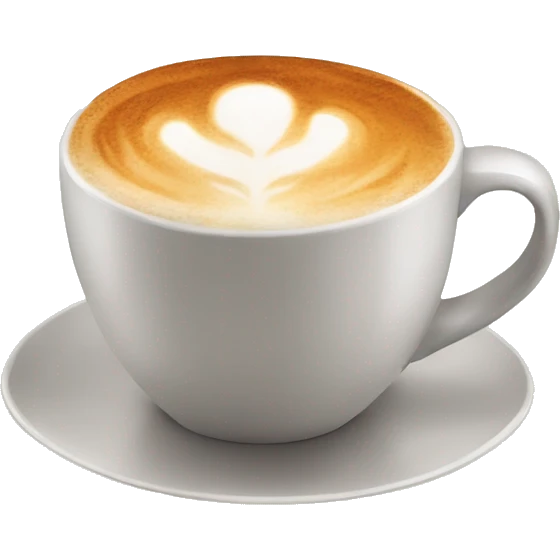 Cappuccino in orange mug  emoji