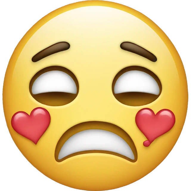 Crying face with a heart emoji