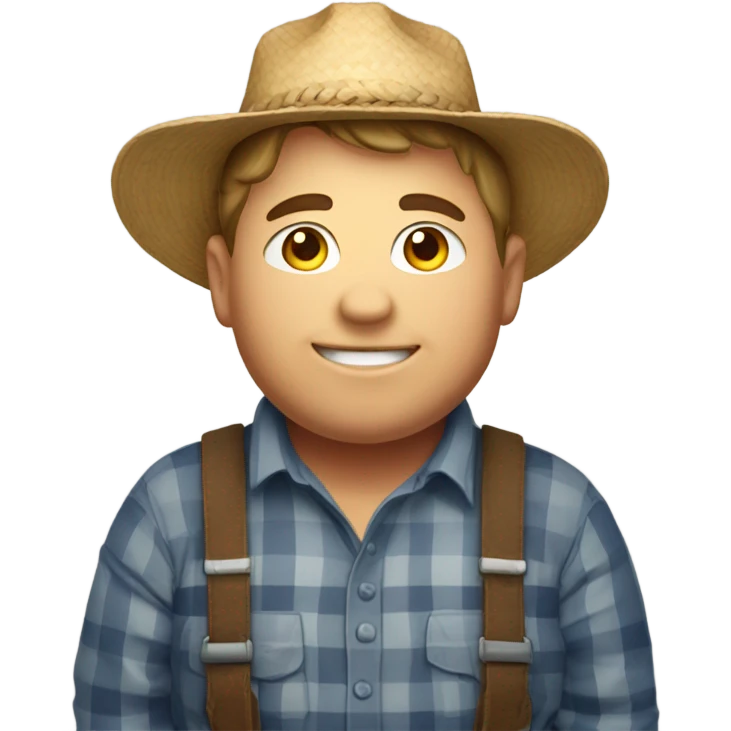A fat farmer boy emoji