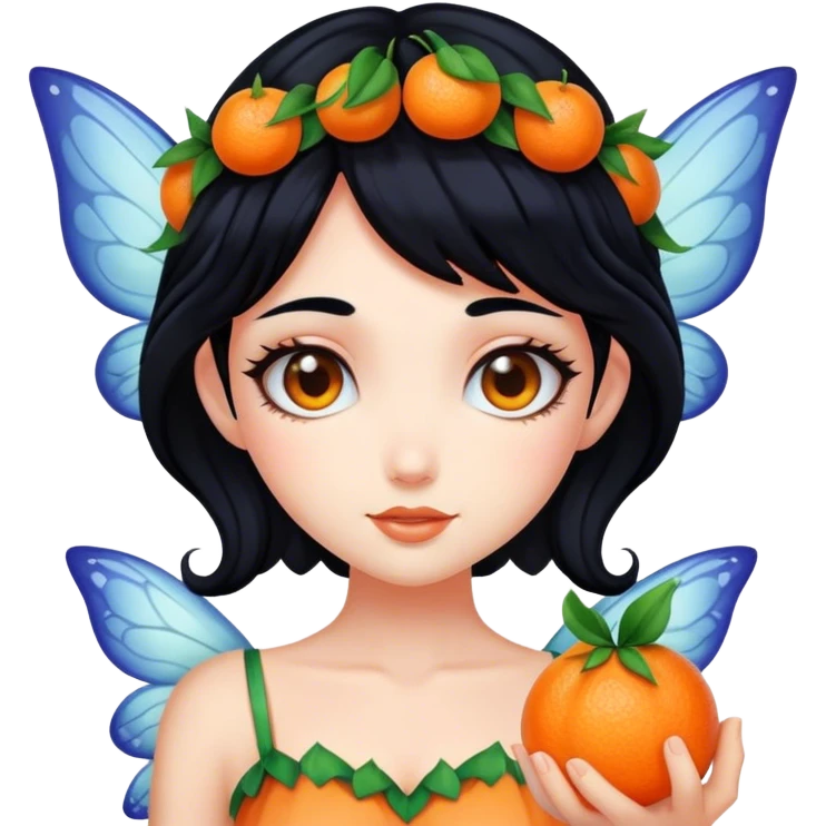 clementine fairy with black hair  emoji