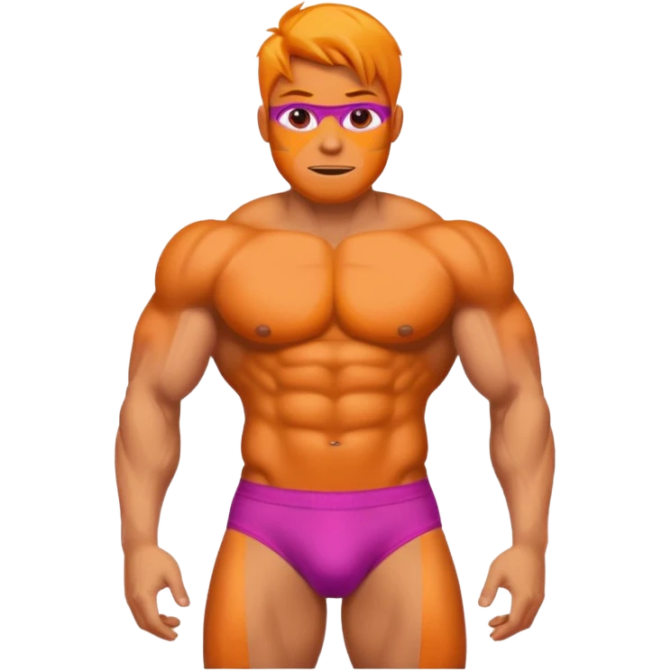 Muscle Orange Fruit Strongest Wear Magenta Brief emoji