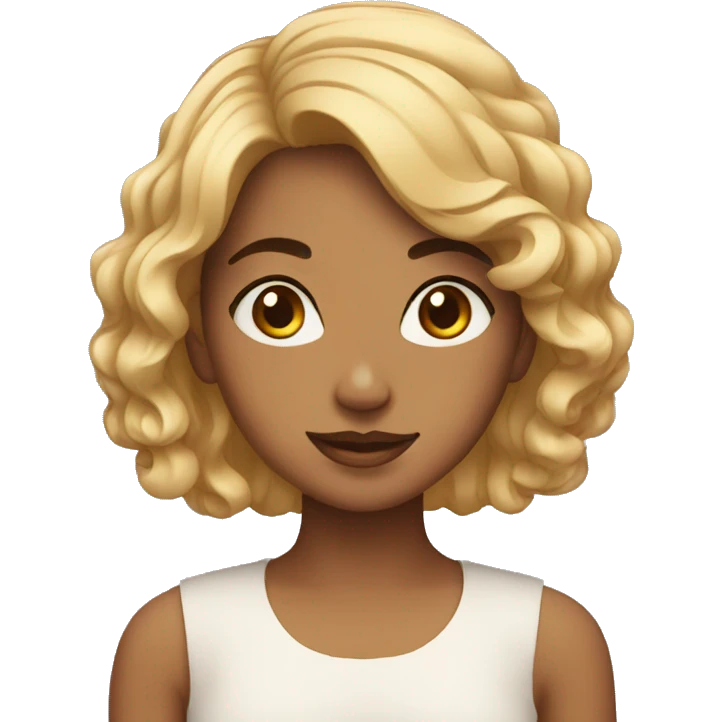 Desi girl with short wavy hair  emoji