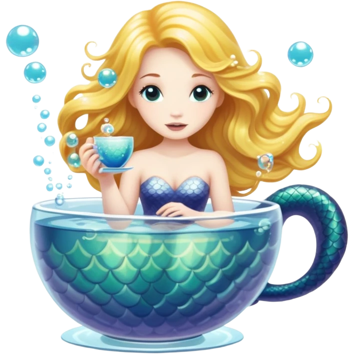 Mermaid in a cup emoji