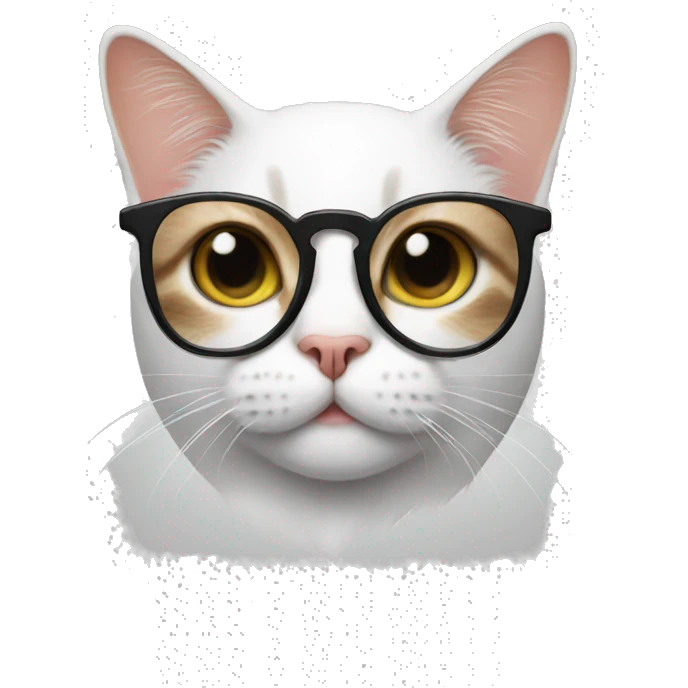 Cat with v glasses emoji