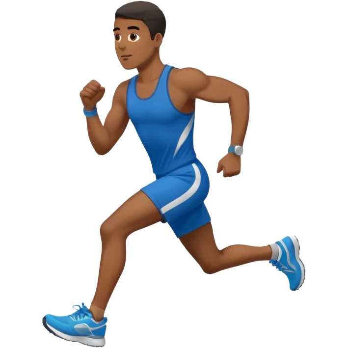 Morning Jogger black man emoji
