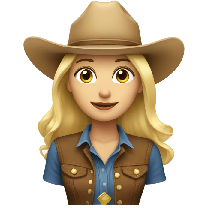 Blonde women with cowgirl hat  emoji
