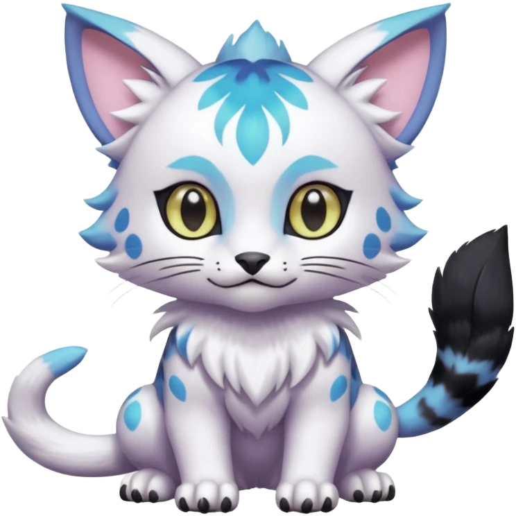 Pastel Shiny Cute Elegant Realistic Adorable Pretty Beautiful Meicoomon-Gatomon-Liepard-Pokémon-Digimon-Fakémon-fusion-hybrid-creature emoji