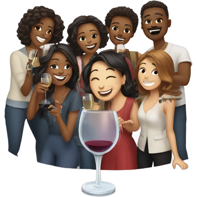 Karaoke and wine emoji