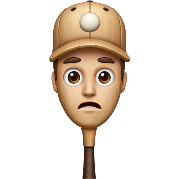 Baseball bat with face emoji