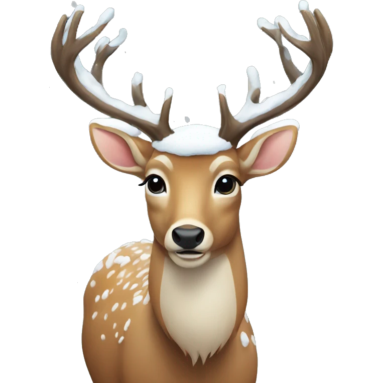 deer in snow emoji