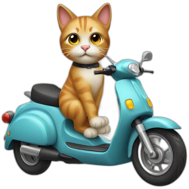 cat on a scooter emoji