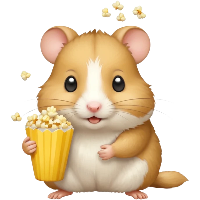 hamster holding pop corn emoji