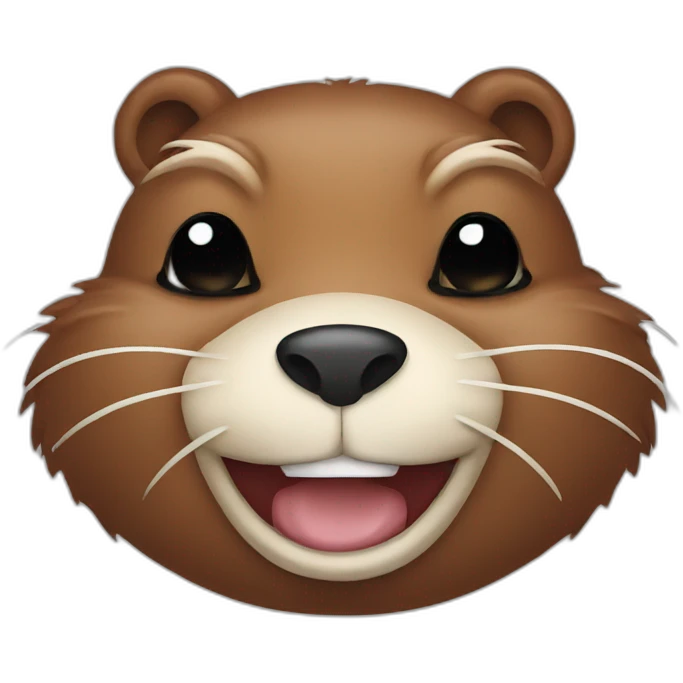 beaver smiling with tears emoji
