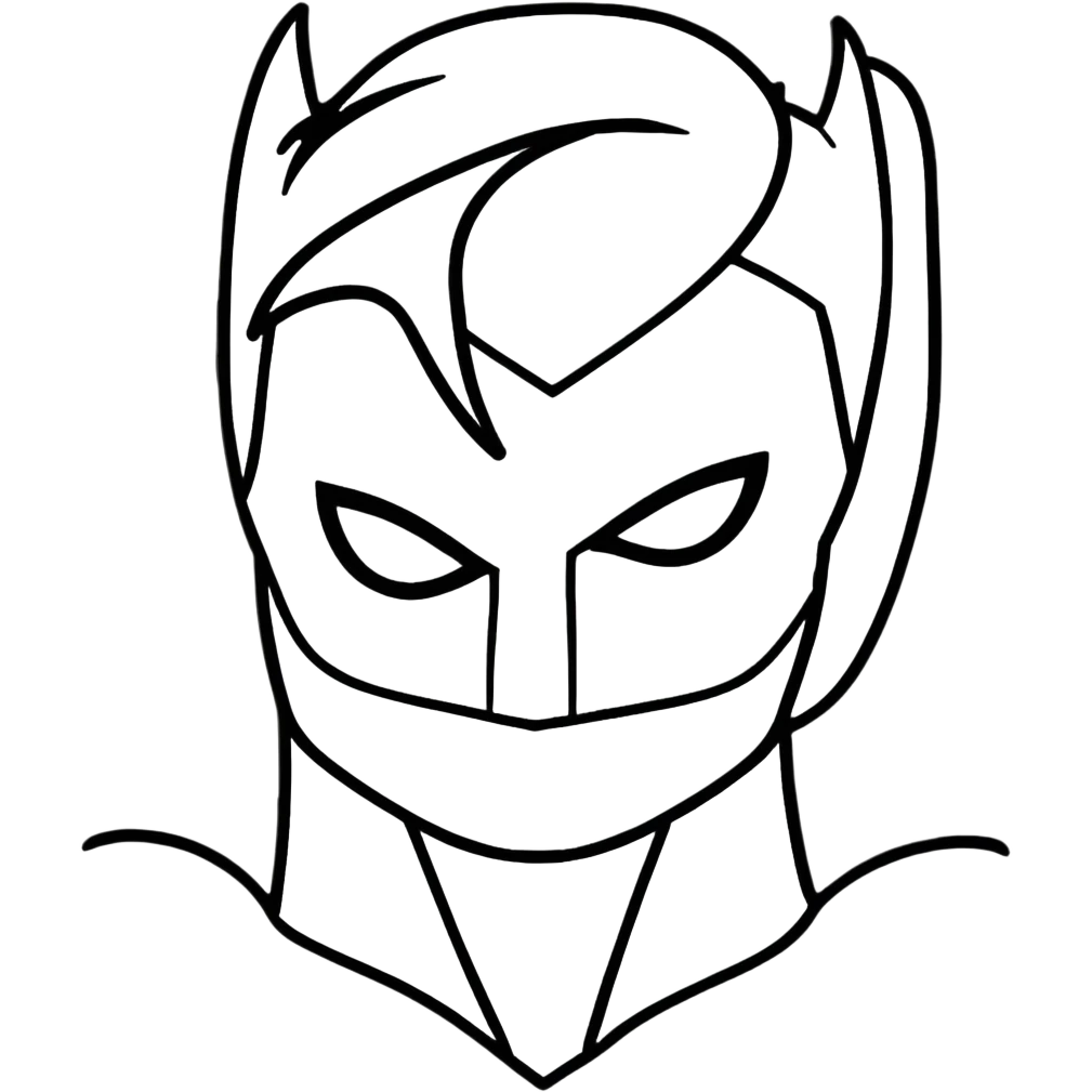 Batgirl superhero face emoji