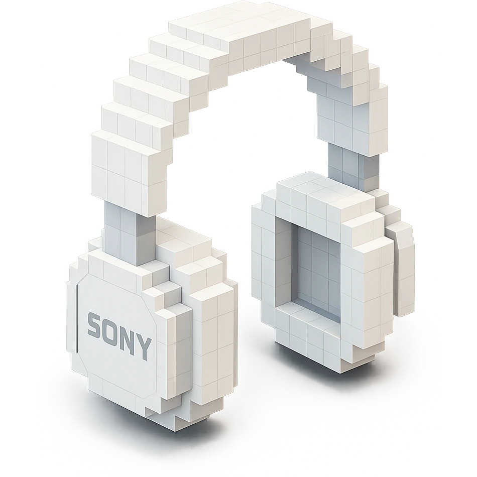 white Sony headphones emoji