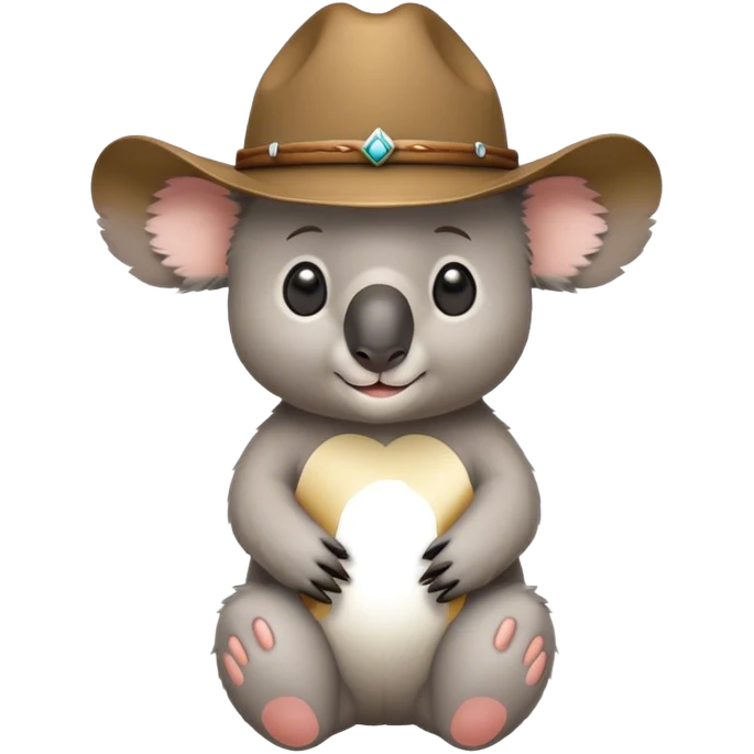 Koala wearing a cowboy hat emoji